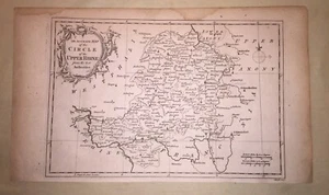 Antique German Map "Circle of the Upper Rhine" Longit London Late 18th early 19t - Picture 1 of 6