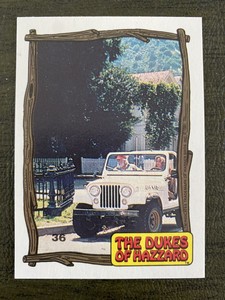 1983 Donruss The Dukes of Hazzard  #36 - Jesse and Daisy in the jeep