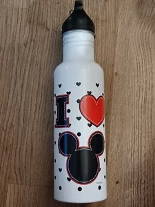 Disney Jerry Leigh I Love Mickey Mouse wiederverwendbare Aluminium Wasserflasche 20 Unzen - Bild 1 von 4