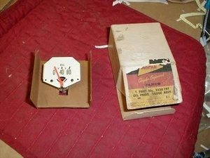 NOS MOPAR 1961-68 DODGE TRUCK OIL GAUGE W/ EGG SHELL - Picture 1 of 2