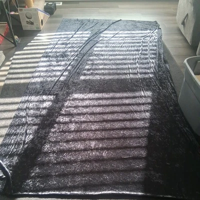 Tela de terciopelo negro 3 yardas x 62 de ancho tela de algodón Foto 1 de 4