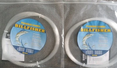 Bobina Billfisher Sea Striker Premium Leader 80 lb 100 yardas transparente 0,90 mm - 2 paquetes Foto 1 de 4