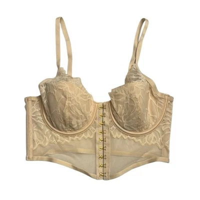 Bustier con cable detalle de encaje La Senza con cierre de gancho y ojo talla S Foto 1 de 4