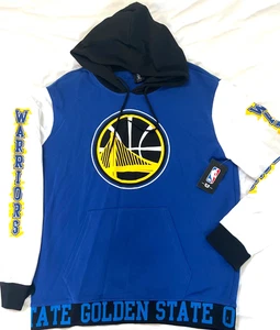 🔥NBA Men's Golden State Warriors Basketball Hoodie Extra Large Blue Yellow NWT - Picture 1 of 20