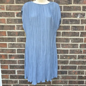 Mini Vestido Camiseta Madewell Plisado en Azul Tetera Talla 6 - Imagen 1 de 6