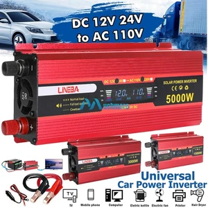 Inversore Para Carro Auto Coche 5000 Watt Convertitore De Corriente 12V 24V a 110V - Foto 1 di 60