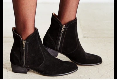 Botín Seychelles 'Lucky Penny' negro gamuza doble cremallera para mujer talla 11 Foto 1 de 4