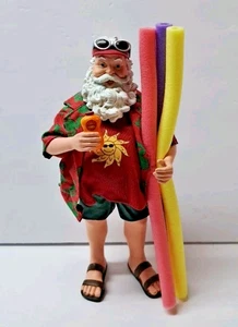 Possible Dream 2003 Clothtique Weihnachtsmann am Strand Figur Vintage Urlaubsdeko - Bild 1 von 8