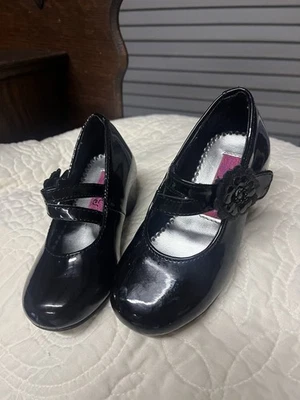 Zapatos Rachel - Vestido Talla 7M Niño Pequeño Negro Cuña Zapatos para Ropa de Vacaciones! Foto 1 de 4