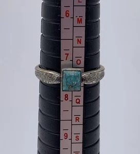 Native American Navajo Zuni Bell Trading Post Sterling Silver 925 Turquoise Ring - Picture 1 of 4