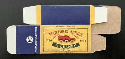 Caja repro Matchbox #53 Aston Martin 1961 tipo C  Foto 1 de 2