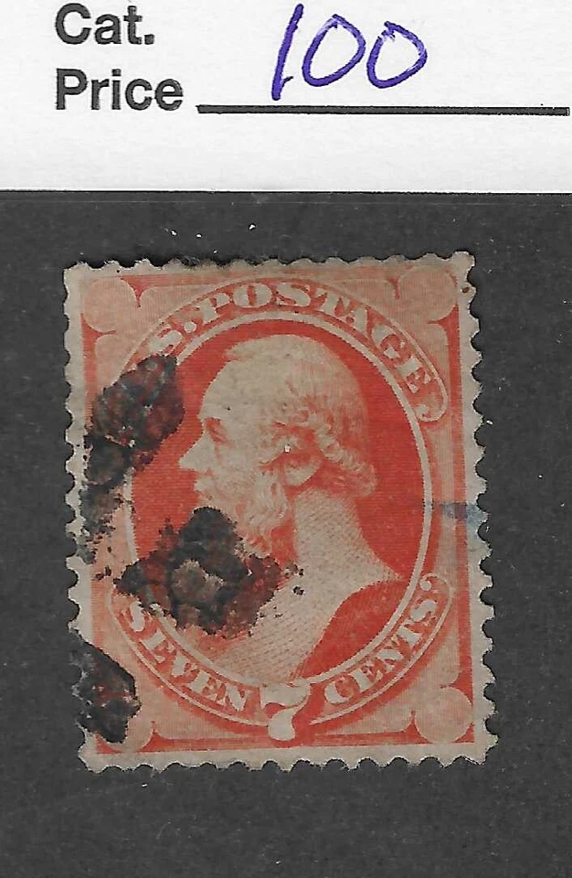 US Scott # 149, 7 cent vermillion, Stanton, 1871, VF, scv. $100 - Image 1 of 2