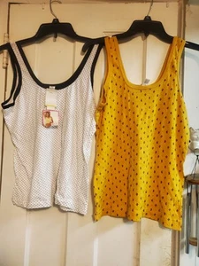 New ST. EVE INTIMATES Women’s Cotton Tank Tops Cami's Size L Large NWT VINTAGE - Picture 1 of 7