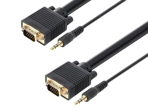 Monoprice 10ft SVGA HD15 M/M CL2 Rated Cable W/ Stereo Audio & Triple Shielding - Picture 1 of 5