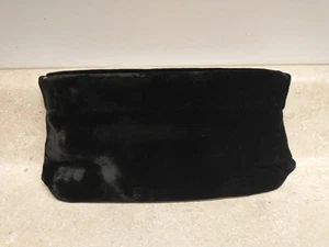 Vintage Black Velvet Bobbie Jerome Clutch Purse Handbag - Picture 1 of 4