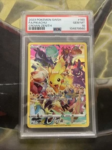 Pikachu (Secret) 160/159 Crown Zenith Holo PSA 10 - Imagen 1 de 2