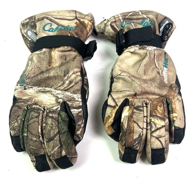 Cabela's Outfit Her Gore-Tex Outdoor Brown Camo Winter Gloves Size Regular 200g - Image 1 of 4