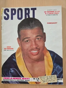 SPORT Magazine - February 1952 - Sugar Ray Robinson Cover H - Picture 1 of 3