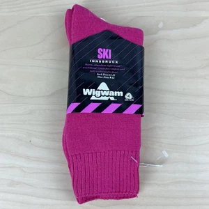 Vintage Wigwam Wool Blend Ski Innsbruck Socks Pink Size 11-13 New NOS! - Picture 1 of 4