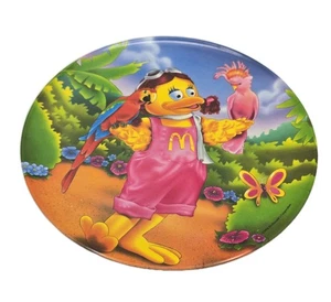 Vintage 90er McDonalds Teller Birdie Early Bird Papageien Tropical Birds Melamin - Bild 1 von 6