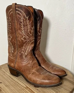 Lucchese 1883 Crayton Mens Mad Dog Goat Leather Handmade Brown Boots Sz 11.5 D - Bild 1 von 11