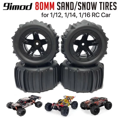 RC 1/16 1/14 Schnee Sand Paddle Buggy Reifen Hex 12mm für Wltoys 144001 124018 - Bild 1 von 4