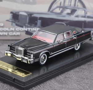 AL Sunstar 1:64 Black 1979 Lincoln Continental Town Model Diecast Collect Car  - Picture 1 of 17