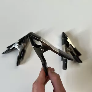 1” Gray Spring Clamp With Super-Glued Rubber Tips - Enhanced Longevity - Picture 1 of 3