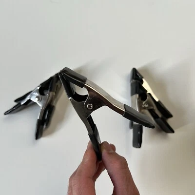 1” Gray Spring Clamp With Super-Glued Rubber Tips - Enhanced Longevity - Image 1 of 3