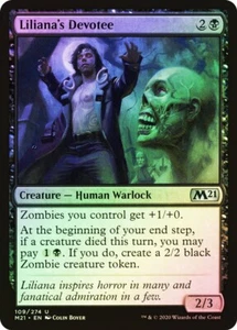 MTG Liliana's Devotee FOIL NM Core Set 2021 M21 Magic Gathering card - Picture 1 of 3