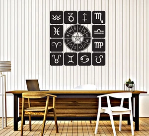 Vinyl Decal Wall Sticker Zodiac Set Icons Astrological Studio Art Design (n900) - Picture 1 of 3