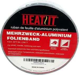 High-Temperature Aluminum Foil Tape, 2.0" x 30ft, Flame Retardant  - Picture 1 of 4