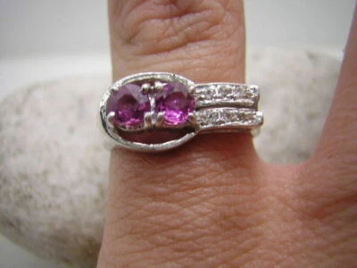 RUBIN SOLITÄR RING IN 925/000 STERLING SILBER VERS. GRÖßEN SONDERPREIS N56 - Bild 1 von 2