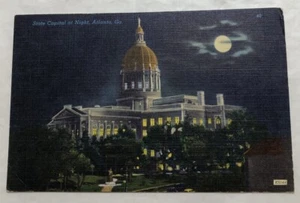 Capitale di Stato di notte, Atlanta, Georgia. Cartolina (Y2) - Foto 1 di 2