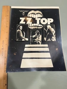 c.1974 ZZ Top Rock Band glossy promo concert poster draft photo 11” - Picture 1 of 3