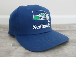 Vintage Seattle Seahawks Starter Snapback Hat Cap Adjustable NFL Blue Eastport