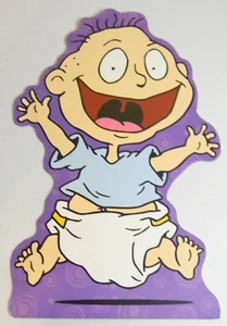 Tarjeta de felicitación de cumpleaños grande 2001 troquelada Nickelodeon Rugrats de colección 11" nueva - Imagen 1 de 4