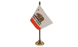 Kalifornien Tisch Schreibtisch Flagge - 10x15 cm national handwinkend USA - Bild 1 von 6