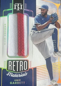 2022 National Treasures Amir Garrett #24/25 Holo Gold Retro Patch Royals - Picture 1 of 5