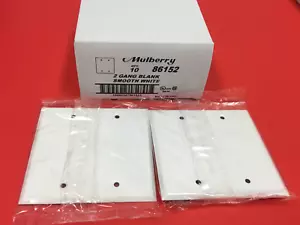 Mulberry - P/N: 86152 - 2 Gang Blank Smooth White - Box of (10) - Picture 1 of 3