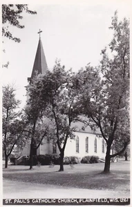 RPPC Plainfield, WI - Iglesia Católica de San Pablo - Imagen 1 de 2