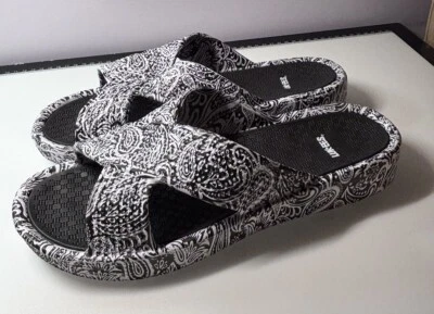 Luk-ees black & white paisley Sandals size 11-12 sandals - Image 1 of 4