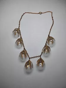 Vtg Art Deco Miriam Haskell? Early Pools of Light Drop Necklace Chinese Chi RARE - Picture 1 of 22