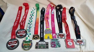 Job Lot 10x ROCK 'n' ROLL Assorted Marathon Medal Lanyards (#2) - Picture 1 of 16