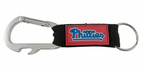 Philadelphia Phillies Carabiner Keychains Keyrings with Bottle Opener Cover