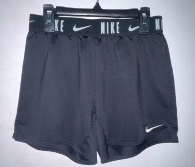Nike Dri-Fit Black Athletic Shorts DA1099-010 Girl's Youth Size Large EUC - Image 1 of 3