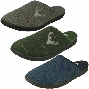 Almohadillas para hombre con cordones elegantes ciervo textil detallado zapatillas clavo - Imagen 1 de 28