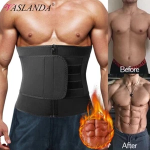 Men Body Shaper Weight Loss Waist Trainer abdomen Trimmer Belt Fat Burner Girdle - Picture 1 of 29