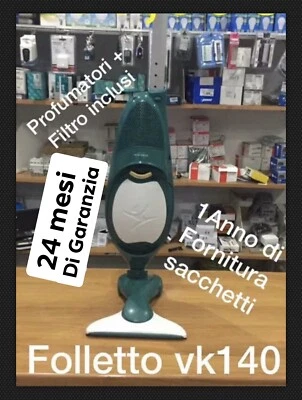 VORWERK FOLLETTO Vk140 Con Hd40 SCOPA ELETTRICA PARI AL NUOVO 24MESI DI GARANZIA - Immagine 1 di 4