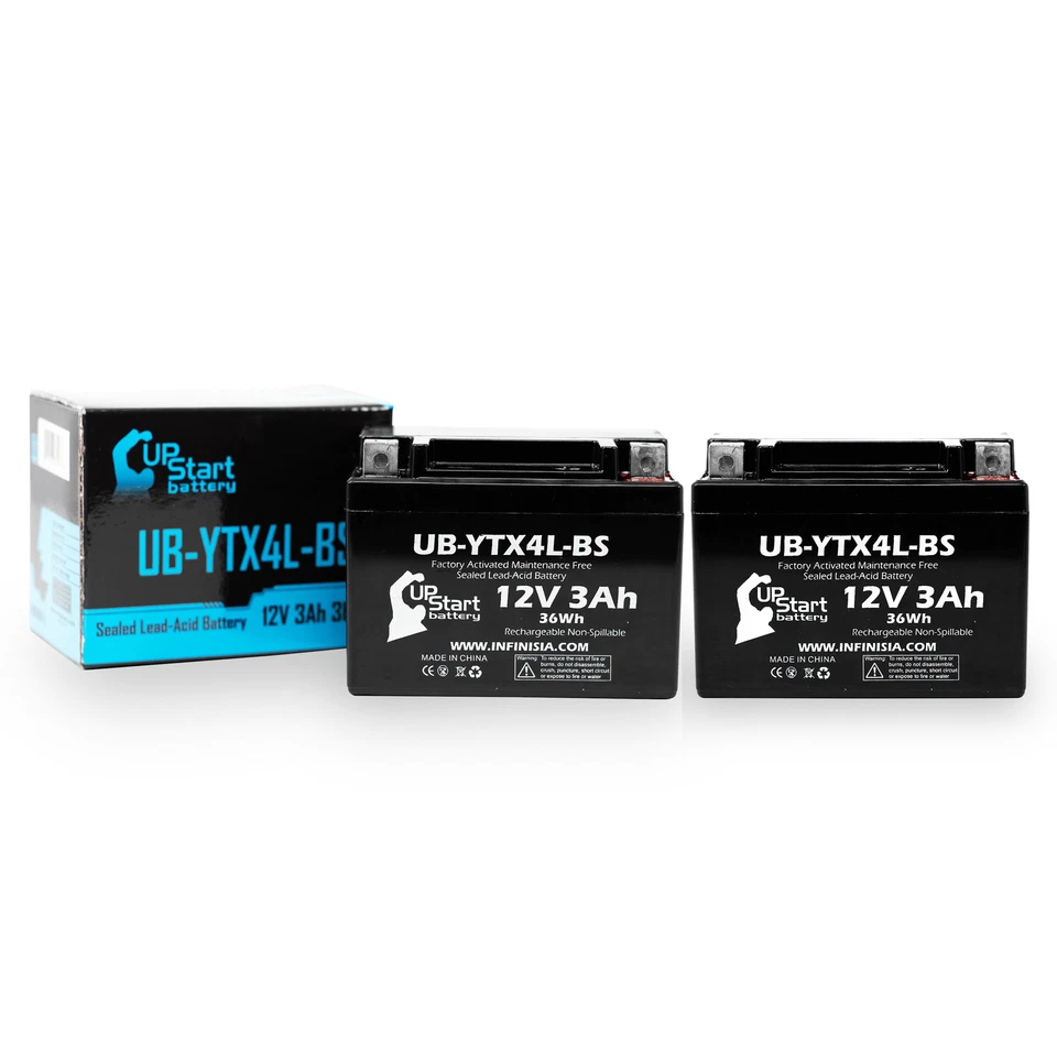 2x Battery for 2001 - 2002 Polaris Scrambler 50CC - Image 1 of 1